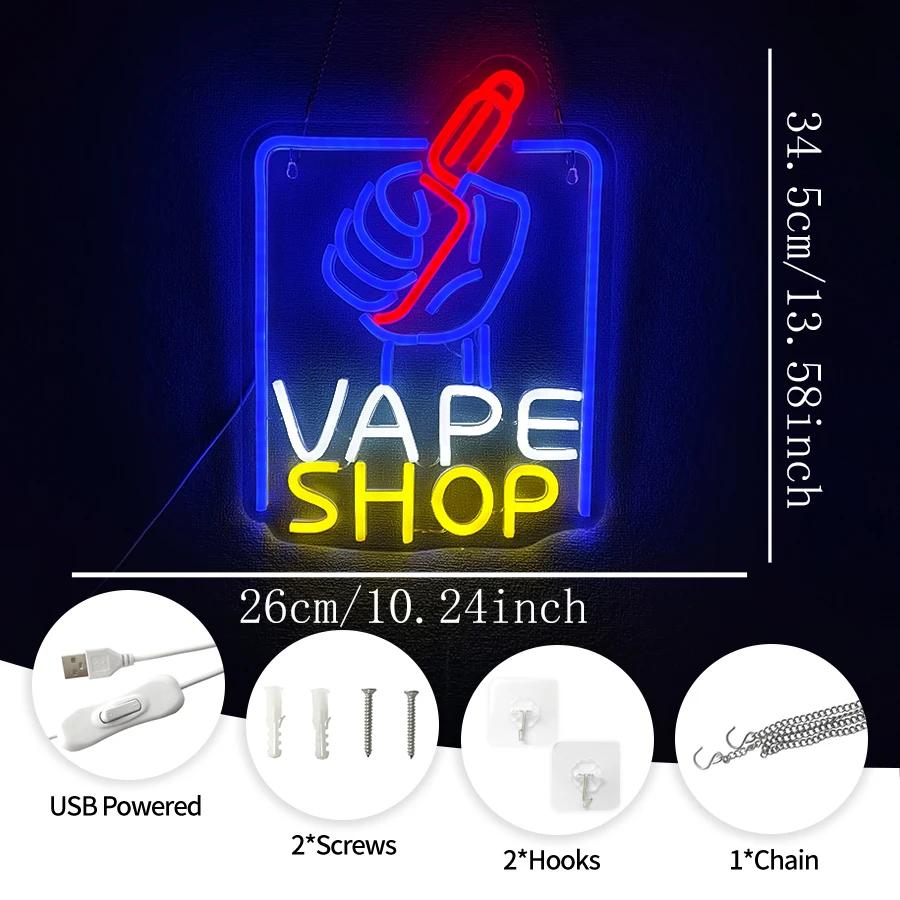 LED Neon Lights Business Windo – обзор и цена Vaping Store