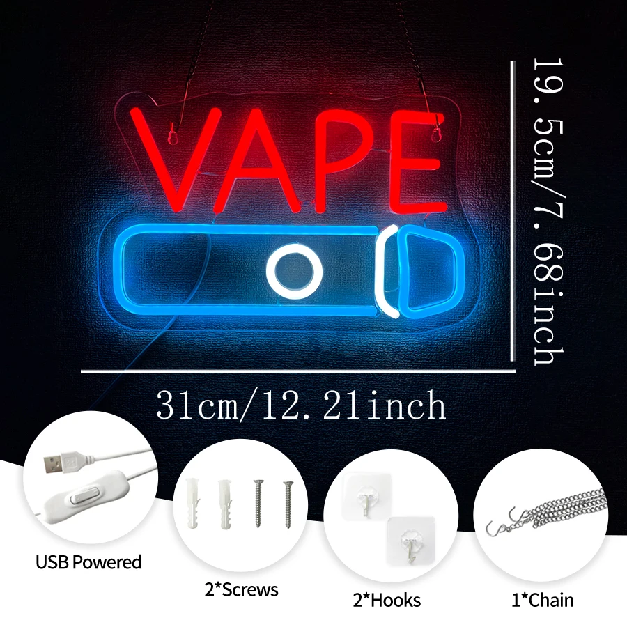 LED Neon Lights Business Windo – обзор и цена Vaping Store