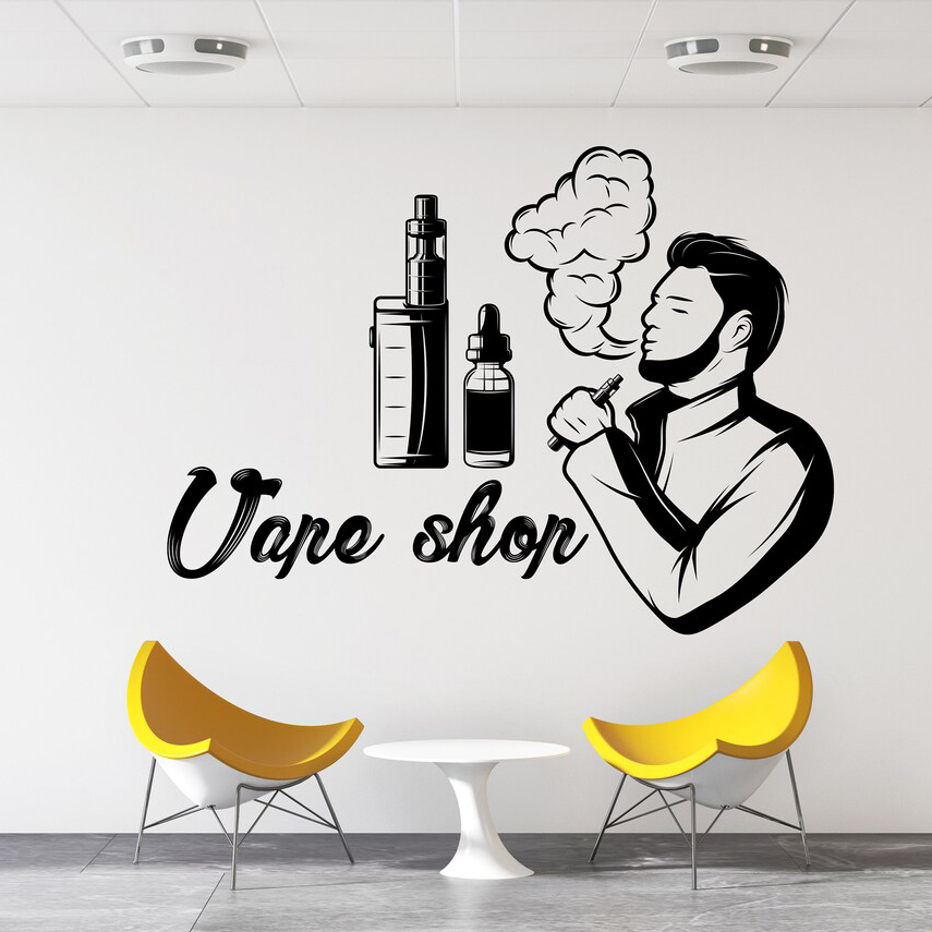 Vape Shop Wall Decal Window St – обзор и цена Vaping Store