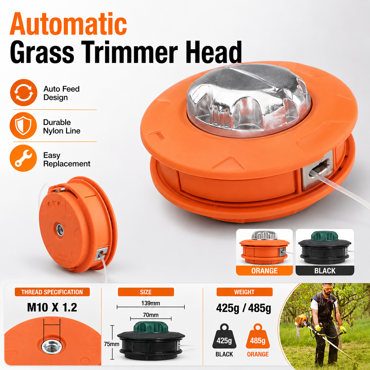 Automatic Grass Trimmer Head,  – обзор и цена Dry Herb Vaping Accessories