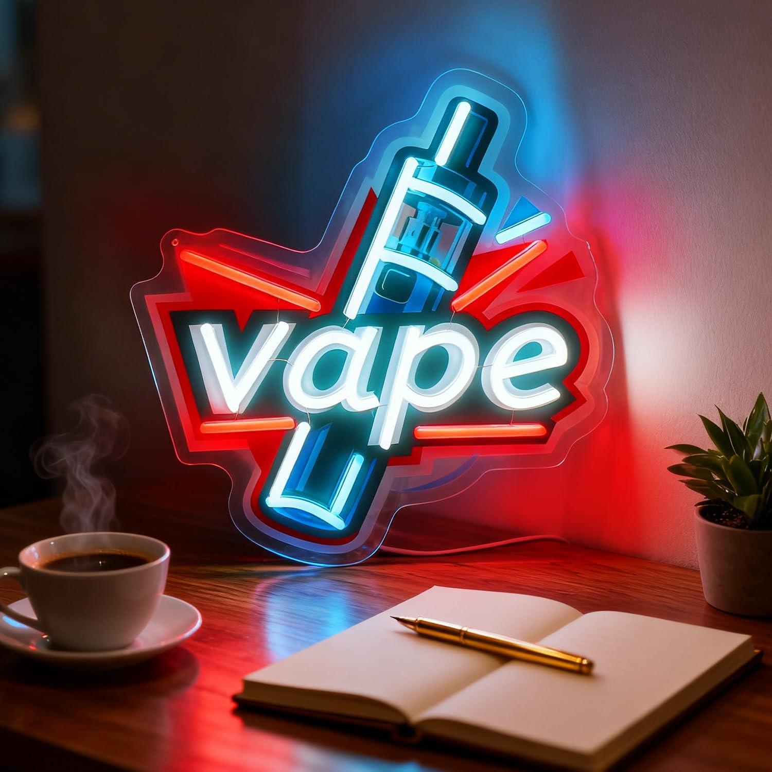 Vape Neon Sign USB Dimmable LE – обзор и цена Vaping Store