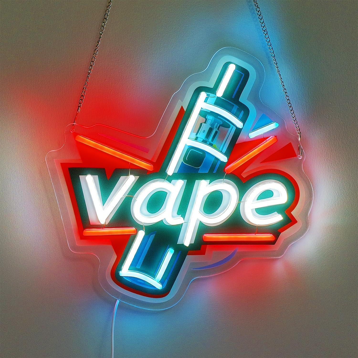 Vape Neon Sign USB Dimmable LE – обзор и цена Vaping Store