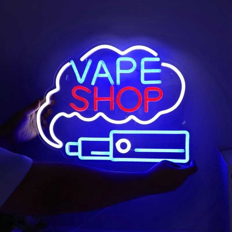 LED VAPE SHOP Smoke Neon Sign  – обзор и цена Vaping Store